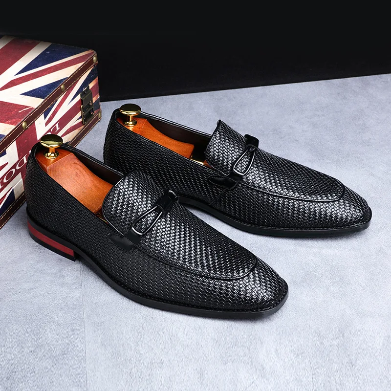 

Buty meskie black brown slip on loafers smoking slippers tassel oxford shoes for men male driving causal flats soulier homme