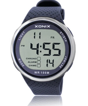 XONIX-relojes deportivos digitales para hombre, resistente al agua, 100m, luz Led, natación al aire libre, buceo, reloj de pulsera multifunción para