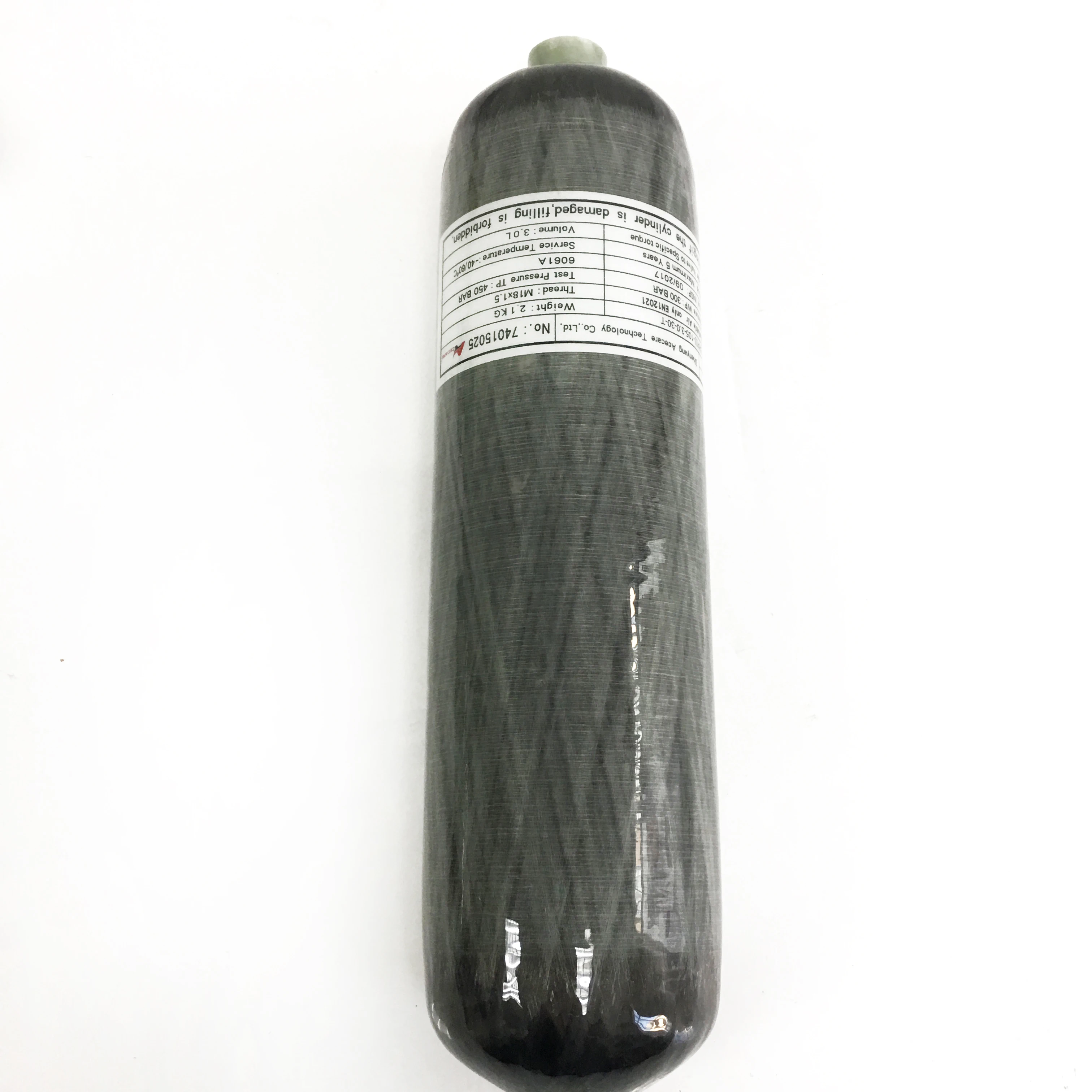 AC10311 3L CE 4500Psi  Carbon Fiber Air Tank/Gas Cylinder  and Red Valve Balloon With Compressed