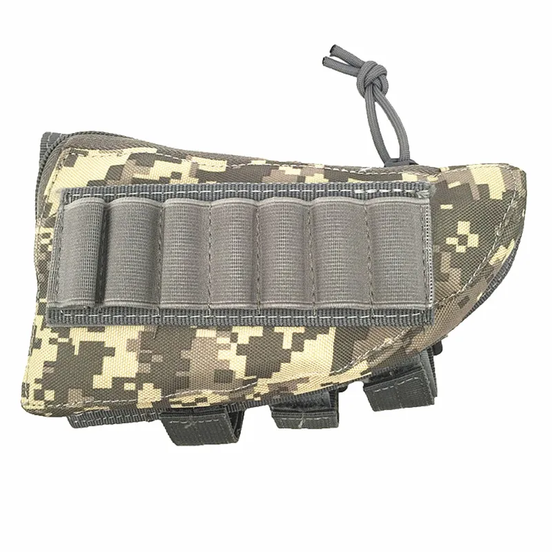 Fucile tattico 12 Gauge Pouch Buttstock Shotgun accessori per la caccia Shotshell Chin Pouch Holder