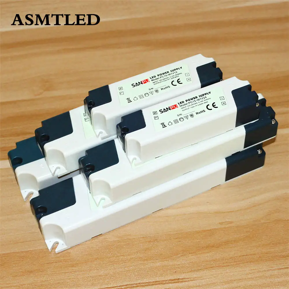 ASMTLED High Quality SANPU 110V - 220V to 12V 24V LED Driver 15W 35W 60W Adapter SMD 3528 5050 LED Strip Switching Power Supply