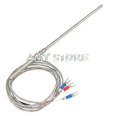 

1.9M -50-500 Degree Celsius Threaded 150mm Thermocouple Sensor Probe PT100