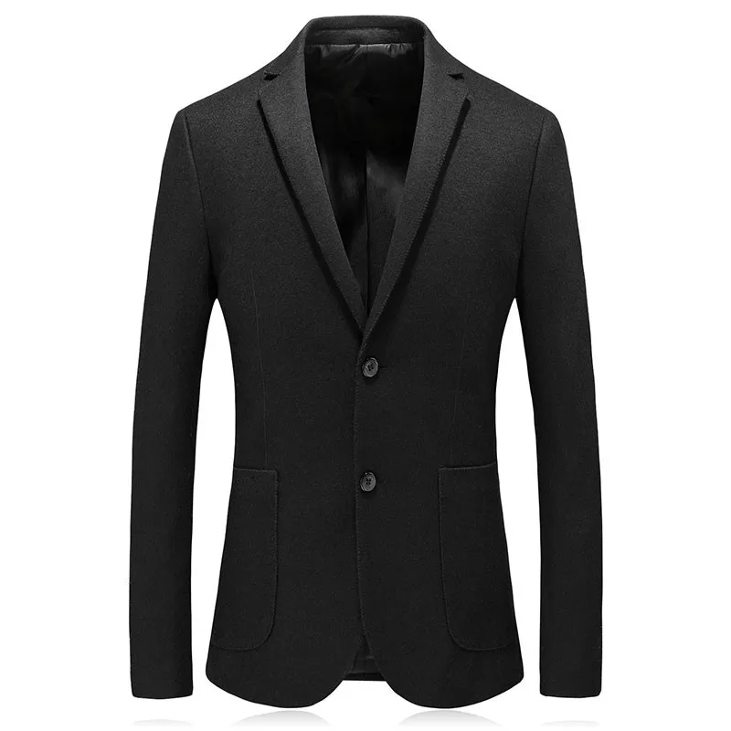 2019 New Style Men's Casual Fashion Classic Suit Jacket Black Wool High Quality Blazers Men Suit Jacket Business Custom Blazer