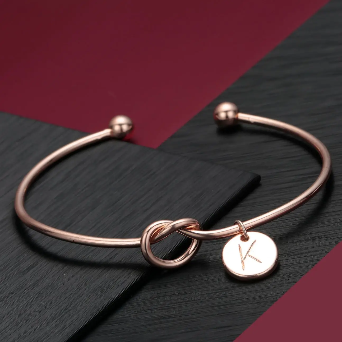 NEW YEAR Rose Gold Circle Heart-shaped Women\'s Bracelet