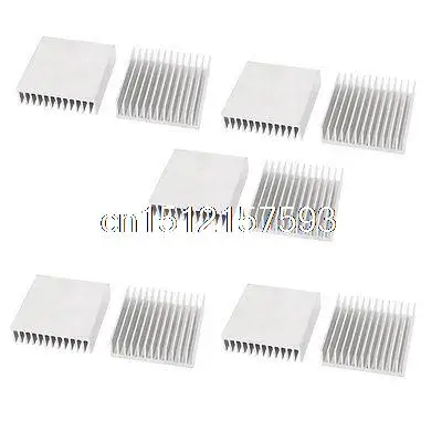 10Pcs Square Aluminium Heatsink Heat Sink 41mm x 40mm x 11mm for LED IC MCU