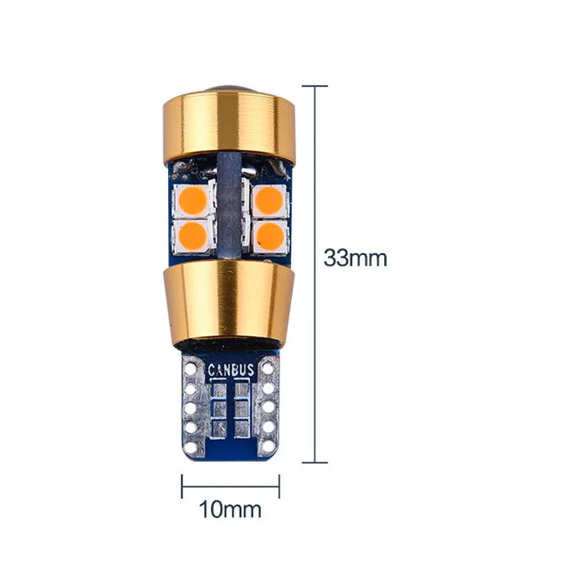 2pcs 12V-24V T10 led Canbus 19SMD 3030 error free Non polarity Spot 168 W5W 194 Parking License Bulb Car Styling light source