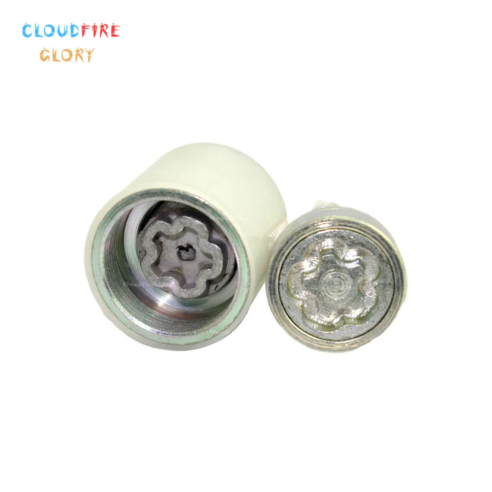 CloudFireGlory 4F0698139C 805 x2 Wheel Lock Anti Theft Screw Lug Bolt & Key Tool Code Stamp 