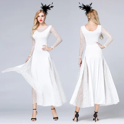 white standard ballroom dresses women dance dress modern dance costumes waltz dresses rumba dance wear flamenco dress foxtrot