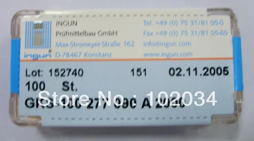 100PCS/LOT INGUN  GKS-100-277-090 GKS-100 277 090 A 2000 Spring Test Probe Pogo Pin made in Taiwan