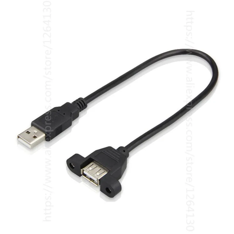 Kabel USB męski na żeński USB 2.0 A żeński do montażu panelowego na przedłużacz USB A męski z wtyczką kątową