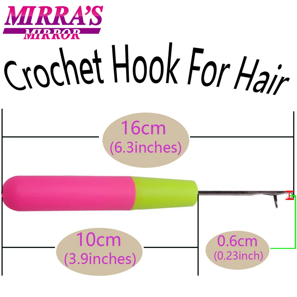 Mirra der Spiegel 10 stücke Dreadlocks Perücke Machen Werkzeuge Rosa & Zitrone Farbe Nadel Einfädler Häkeln Haken Für Jumbo Flechten haar – Detail 2