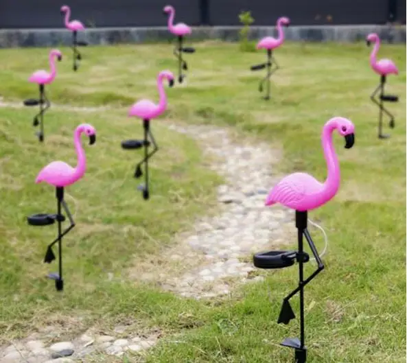 

High Imitation Pink Flamingo Solar Lawn Light Outdoor Waterproof,Garden Decoration,Park Lawn Potted Wedding Props