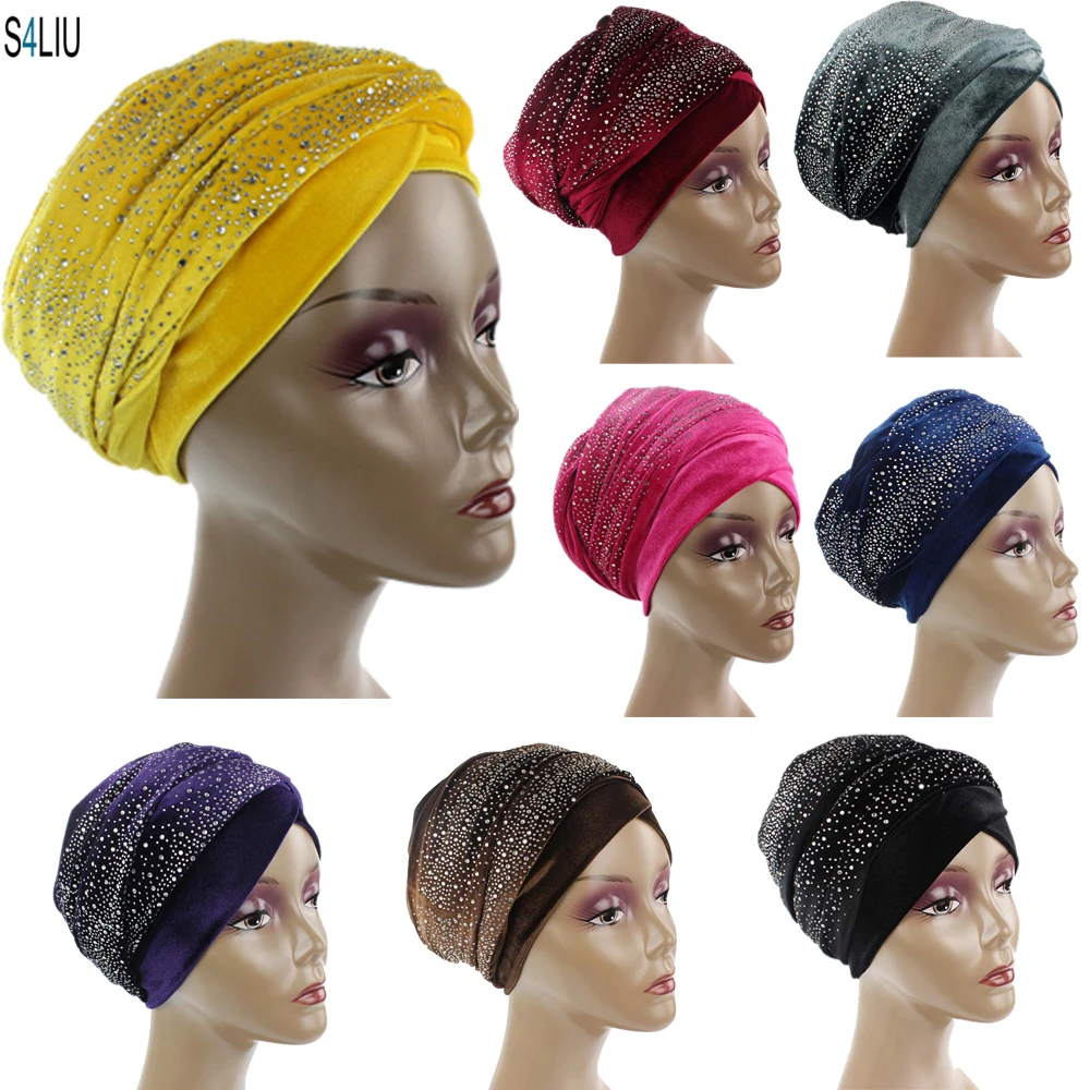 

Fashion Muslim Women Velvet Long Hijab Scarf Islamic Headscarf Shawls Wrap Stole Arab Luxury Turban Headband Head Wraps Sequins