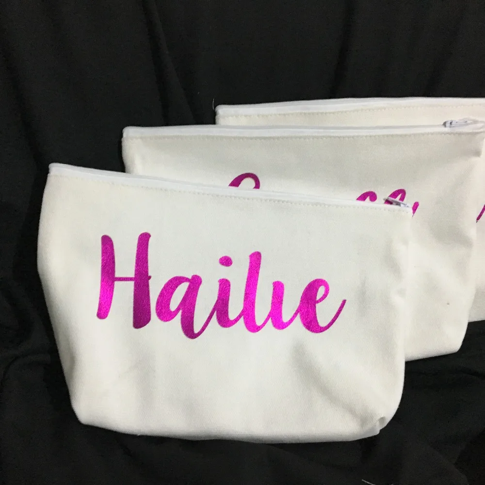 Personalised names bridesmaid wedding Gift Make Up Cosmetic Bags Unique Gift for Bridal Party Bags