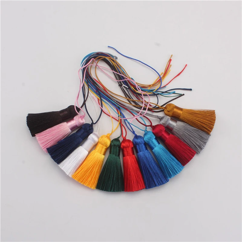 5 Stück/Set 5cm Quasten Hängende Seidenquasten Fransen zum Nähen Zierquasten Schlüsselanhänger DIY Dekorative Vorhang-Accessoires – Detail 8