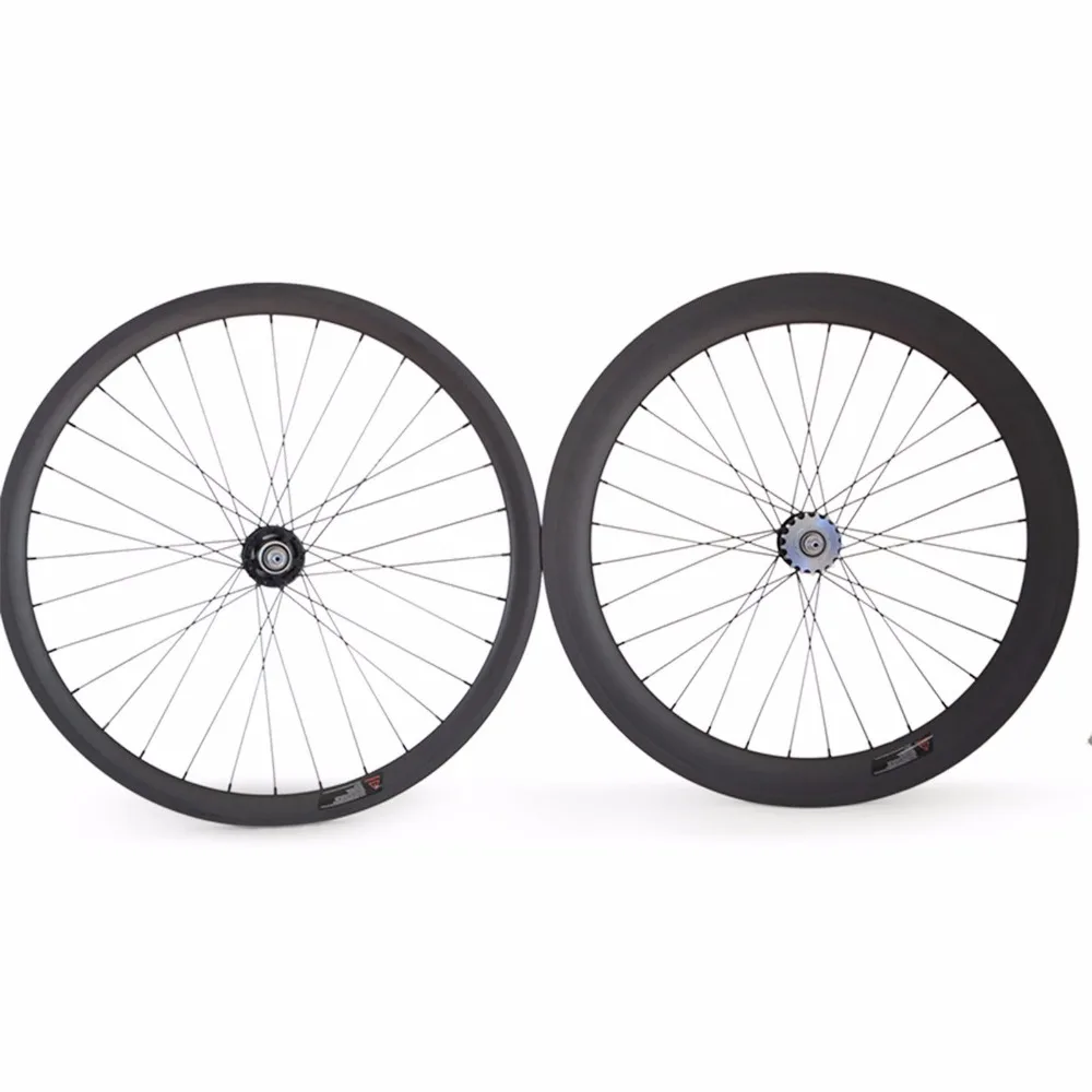 Clincher Carbon Fixed Gear Mixed Online Hot Wheel 25Mm 38mm+60mm Front Rear 700C Track Wheelset Single Speed 20/24,32/32,24/28H