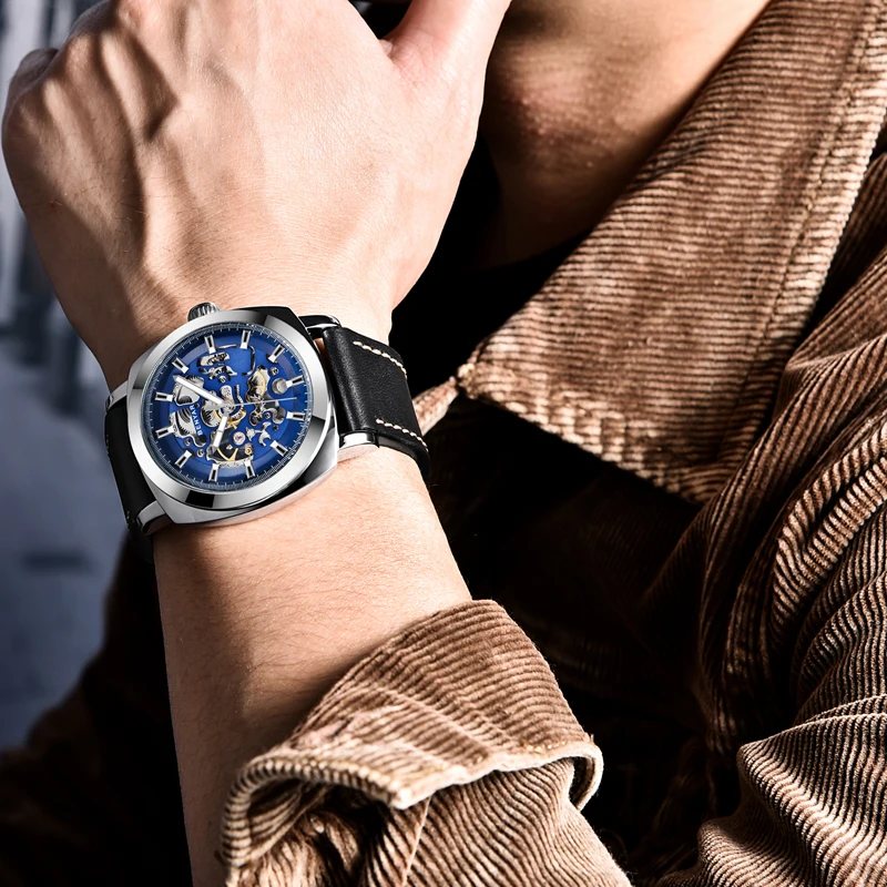 Imagem -06 - Relógio de Luxo Casual Homem Relógio Automático Esqueleto Relógio de Negócios Mecânico Relógio Masculino Montre Reloje Benyar2023 Novo