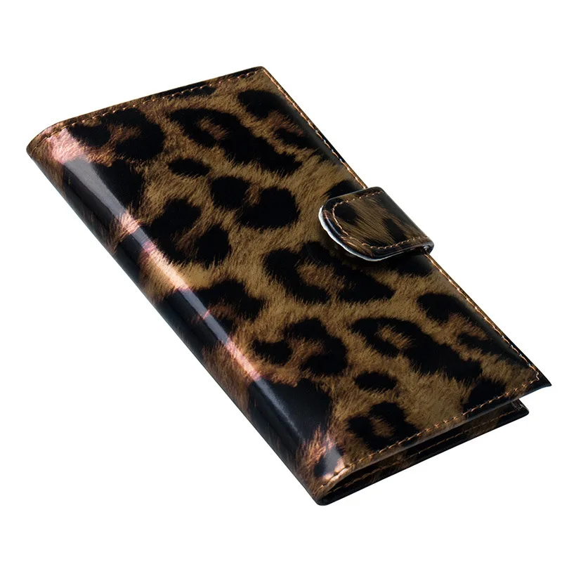 2019 New big leopard passport holder buckle passport color passport bag ear multi-card ticket holder For Ladies in high quality