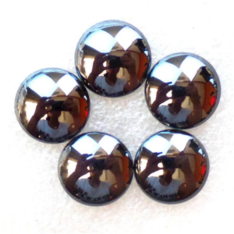 

(5 pieces/lot) Wholesale Natural Hematite Round CAB CABOCHON 20x5mm Free Shipping Fashion Jewelry Z4899