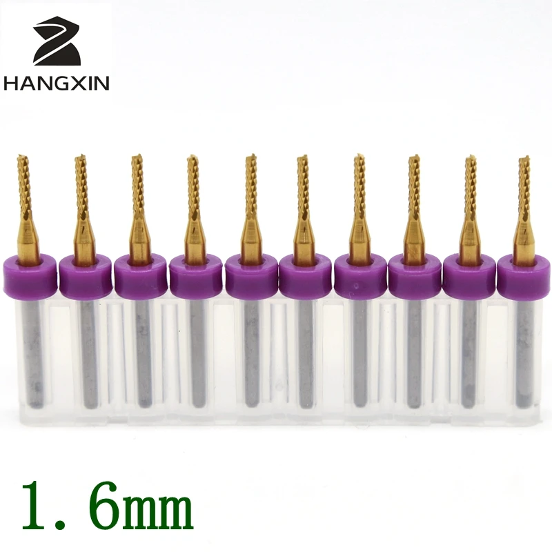 1.6mm PCB end mill 10PCS strawberry CNC router metal wood laser engraving cutting machine corn PCB drilling and milling tools