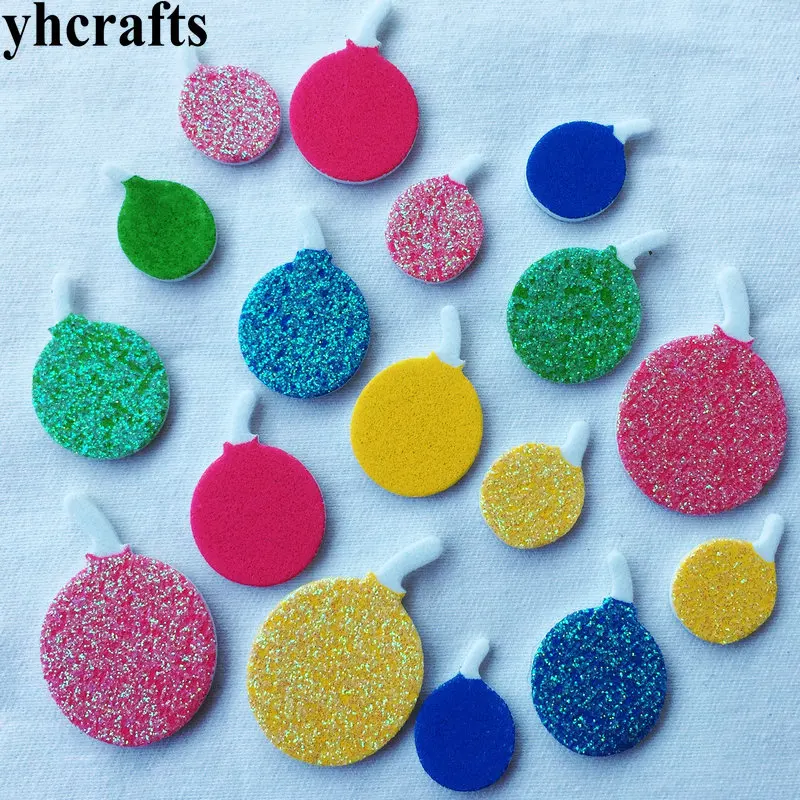 1bag/LOT,Glitter balloon foam stickers Scrapbooking kit Early learning educational toys Kindergarten craft diy toys OEM