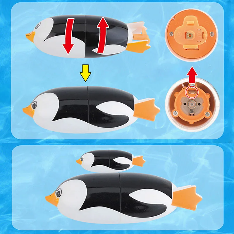 Elecetric Menyelam Penguin Set Mainan Anak Kolam Kawaii Mandi Air Mainan untuk Anak Lucu Kolam Renang Mainan Musim Panas Pantai Menyelam Di Laut mainan