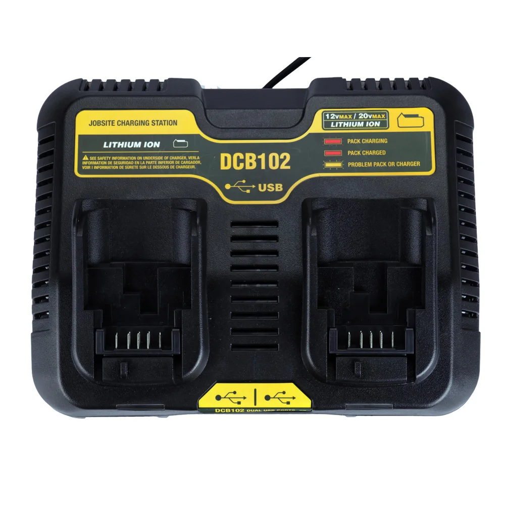 DCB102 DCB200 Battery Charger for Dewalt Battery 10.8V 12V 14.4V 18V 20V  DCB101 DCB115 DCB107 DCB105 DCB140 DCB118 DCB112