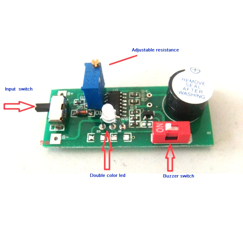 2S 3S 4S 5S 7S Battery low voltage warning 6.5V-30V alarm Buzzer Adjustable li-ion NiMH NiCD ion phosphate LED power indicator