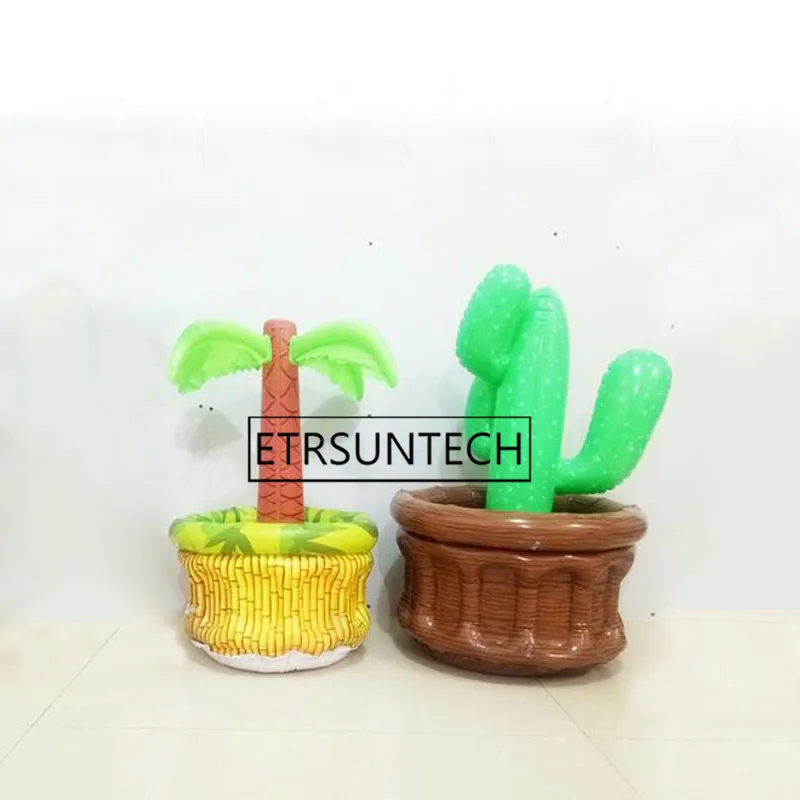 

30pcs Carnival Party Inflatable Cute Cactus Coconut Tree Shape Ice Bucket Summer Beach Party Supplies