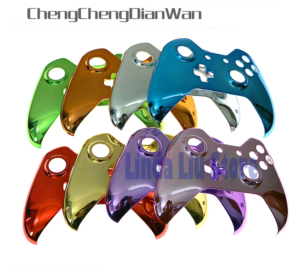 

ChengChengDianWan 5pcs Plated Chrome Top Shell Cover Housing Case Upper Repair for Xbox One XBoxone Controller Front Faceplate