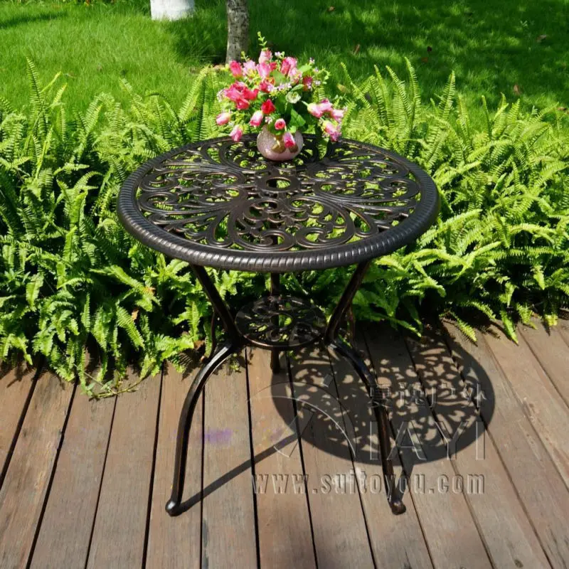 Hot sale Bistro Set Outdoor chair and table Blacony coffee set Patio Solid Aluminum furniture table with 2 chairs anti rust