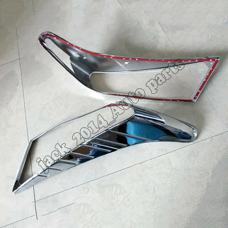 ABS Chrome Front Head light Lamp Cover trim 2pcs For Toyota Highlander 2011 2012 2013