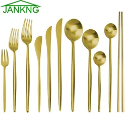 Gold Dinnerware Set 304 Stainless Steel Cutlery Set Western Food Tableware Luxury Fork Teaspoon Knife Cutlery Set Drop shipping