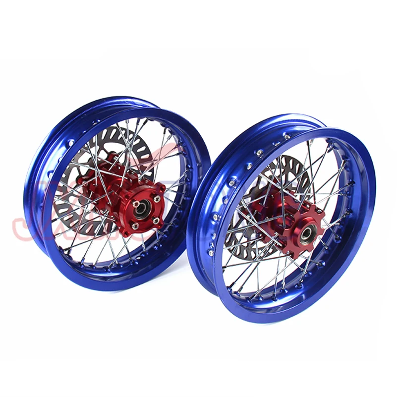 blue 15MM CNC hub Aluminum Alloy Wheel Rims front 2.15 x12\