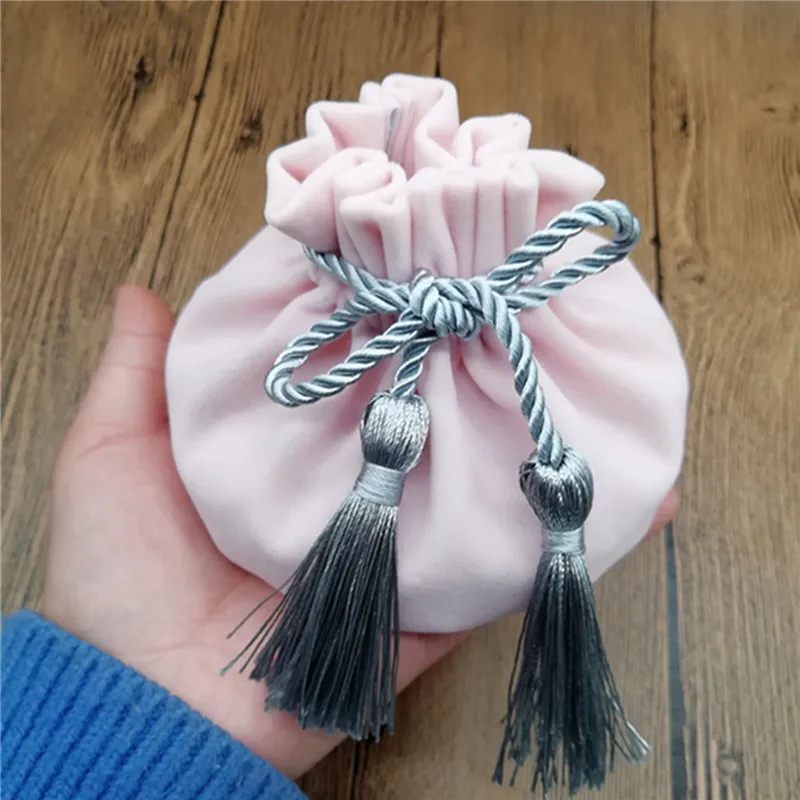 Roze Pouch 6 stks/partij 12*17 cm Fluwelen Sieraden Gif Tassen voor Bruiloft Snoep Kleine Opslag Pouch Gift Pakket sieraden Gratis verzending