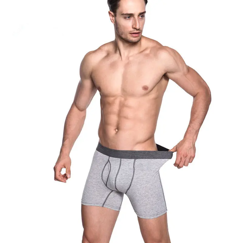 Long boxers underpants men boxer underwear homme sexy boxershort nkd cotton calzoncillos hombre ondergoed mannen underpants