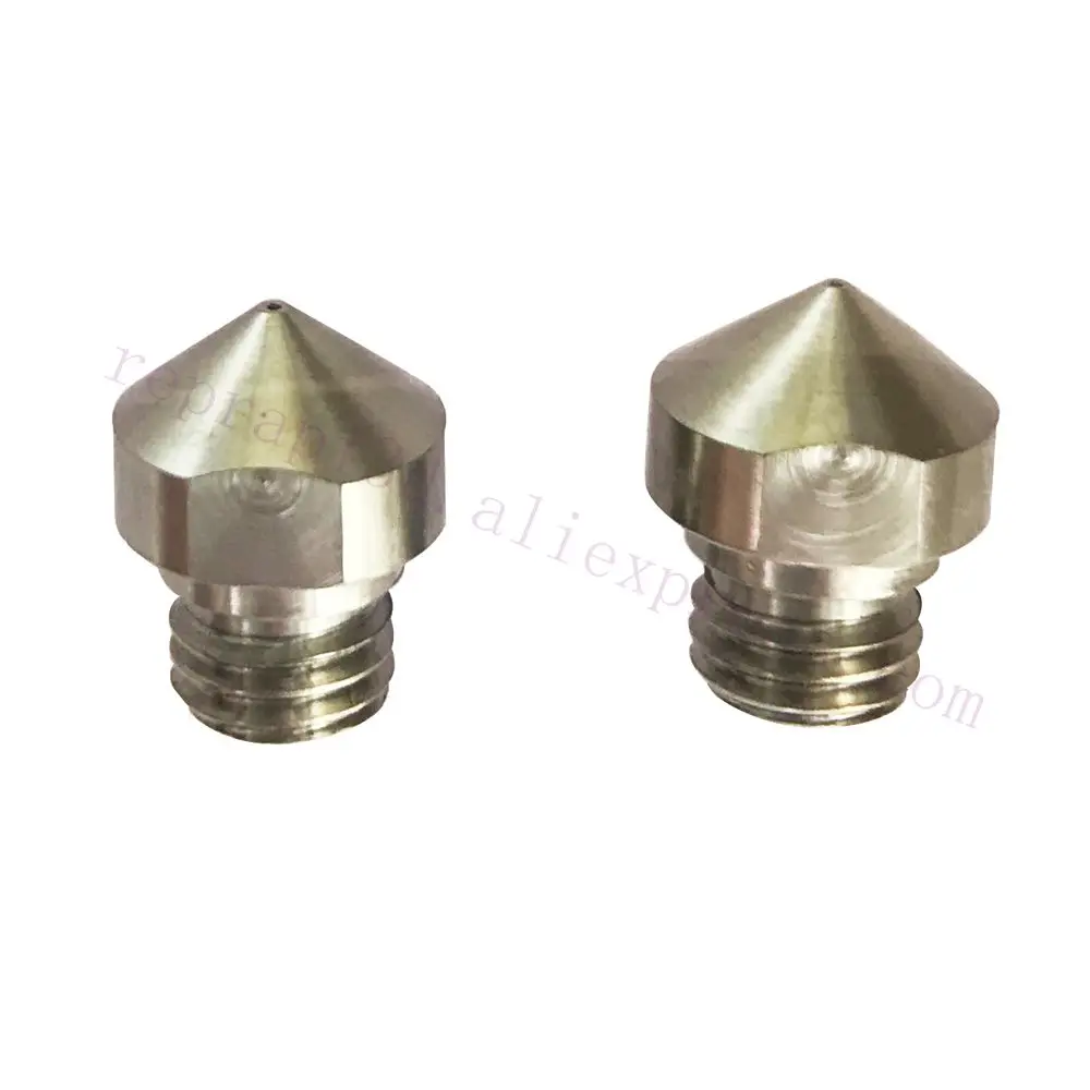 2pcs titanium alloy Nozzle f/ Micro Swiss MK10 All Metal Hotend Upgrade, Wanhao/ Creator pro / Dreamer / Finder 3D Printer Use