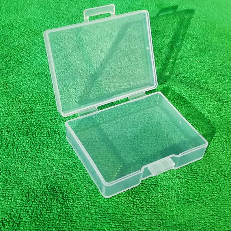 Mini boîte de rangement en plastique transparent, petite boîte de rangement à crochet bijoux bouchons d'oreilles, Mini boîte de rangement 55*43*16mm F20173331