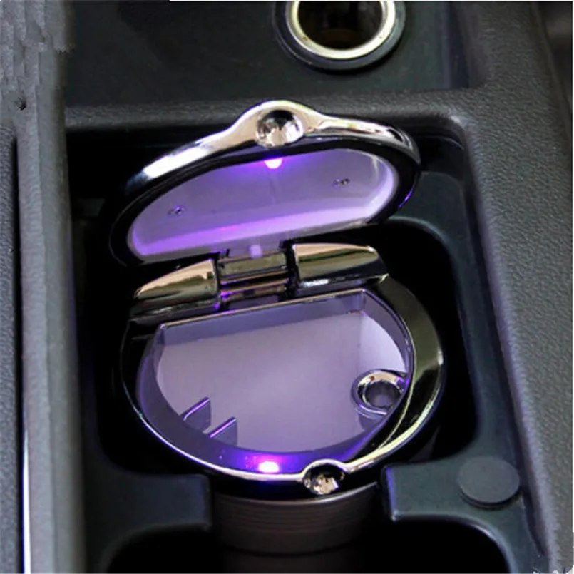 Free shipping Car-Styling Cigarette ashtray with LED lamp Case For Nissan Teana X-Trail Qashqai Livina Tiida Sunny March Murano