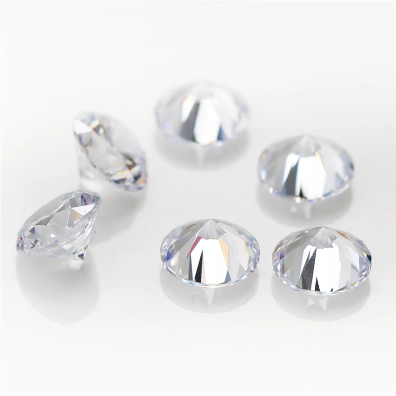 1000Pcs 0.8-3.0mm 8 Hearts And 8 Arrows Cut 5A White Cubic Zirconia Stone Loose CZ Synthetic Gemstone Zircon For Jewelry