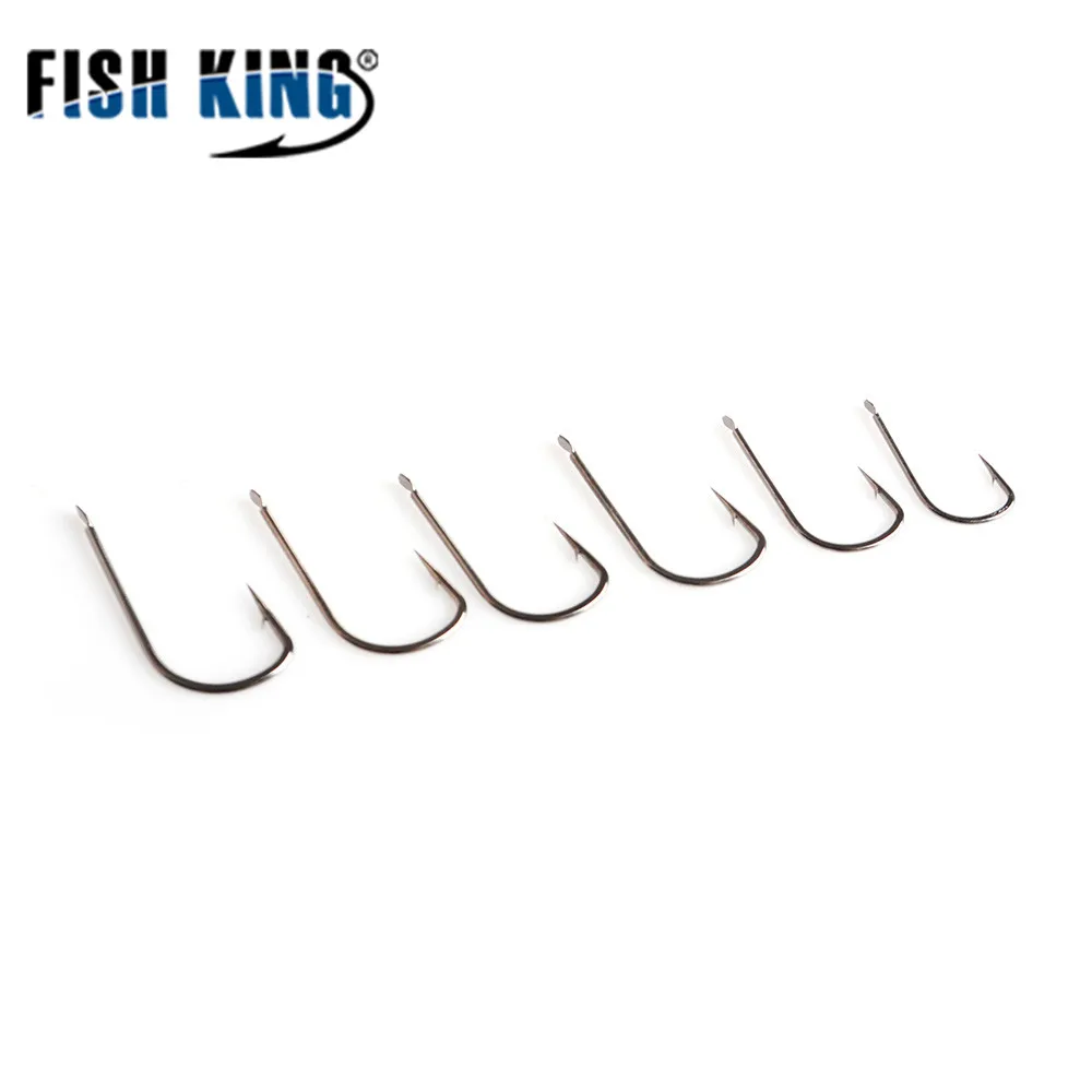 FISH KING 5packs High Carbon Steel SODE Fishing Hooks 5#-10# Flatted Sharp Barbed Hook Carp fishing Marine Cut Hook Pesca Tackle