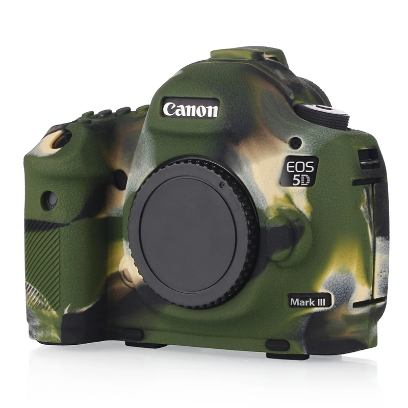 HThicken-funda protectora de goma de silicona suave antideslizante, cuerpo de cámara para canon 5d3, bolsa DSLR