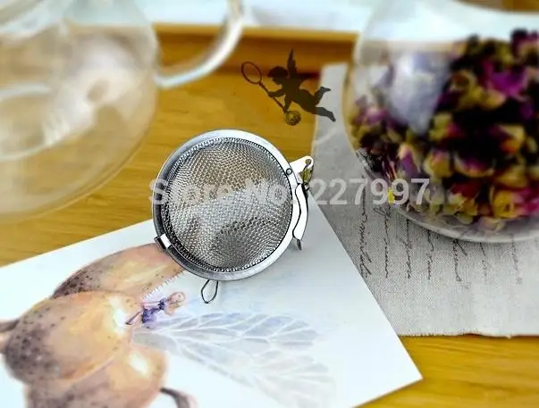 Free shipping 100pcs/lot Stainless Steel Tea Pot Infuser Sphere Mesh Strainer Ball 5cm  SL7038