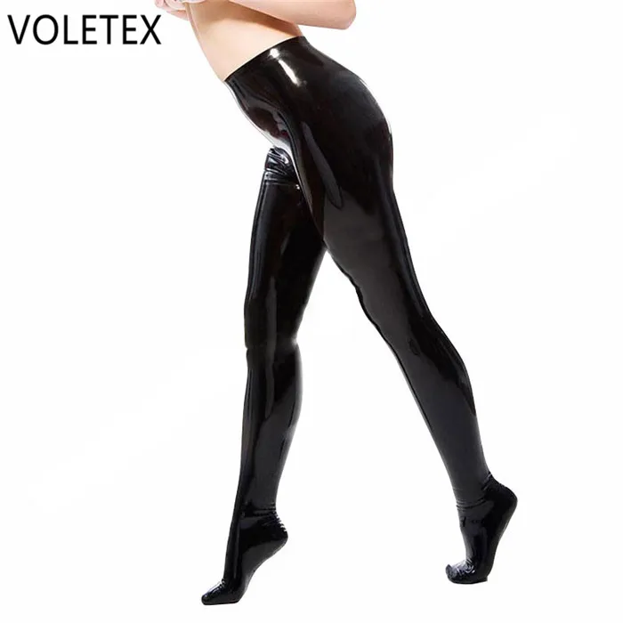 

Latex Leggings Women Black Fashion Rubber Leggings Latex Pants Pantyhose