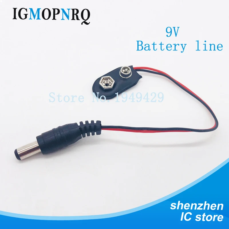 5PCS Experimental 9V Battery Snap Power Cable to DC 9V Clip Male Line Battery Adapter for Uno R3 DIY Jack Connector