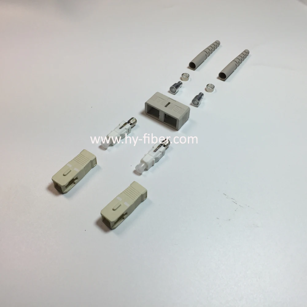 SC PC Duplex Mulitmode Fiber Optical Connector Kits with Frerrule, Pre-assemble, Free Shipping, 200 PCs