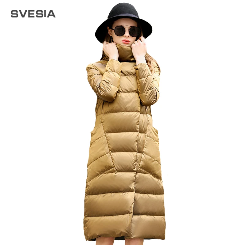 Duck Down Jacket Women Winter 2019 Outerwear Coats Female Long Casual Light ultra thin Warm Down puffer jacket Parka branded