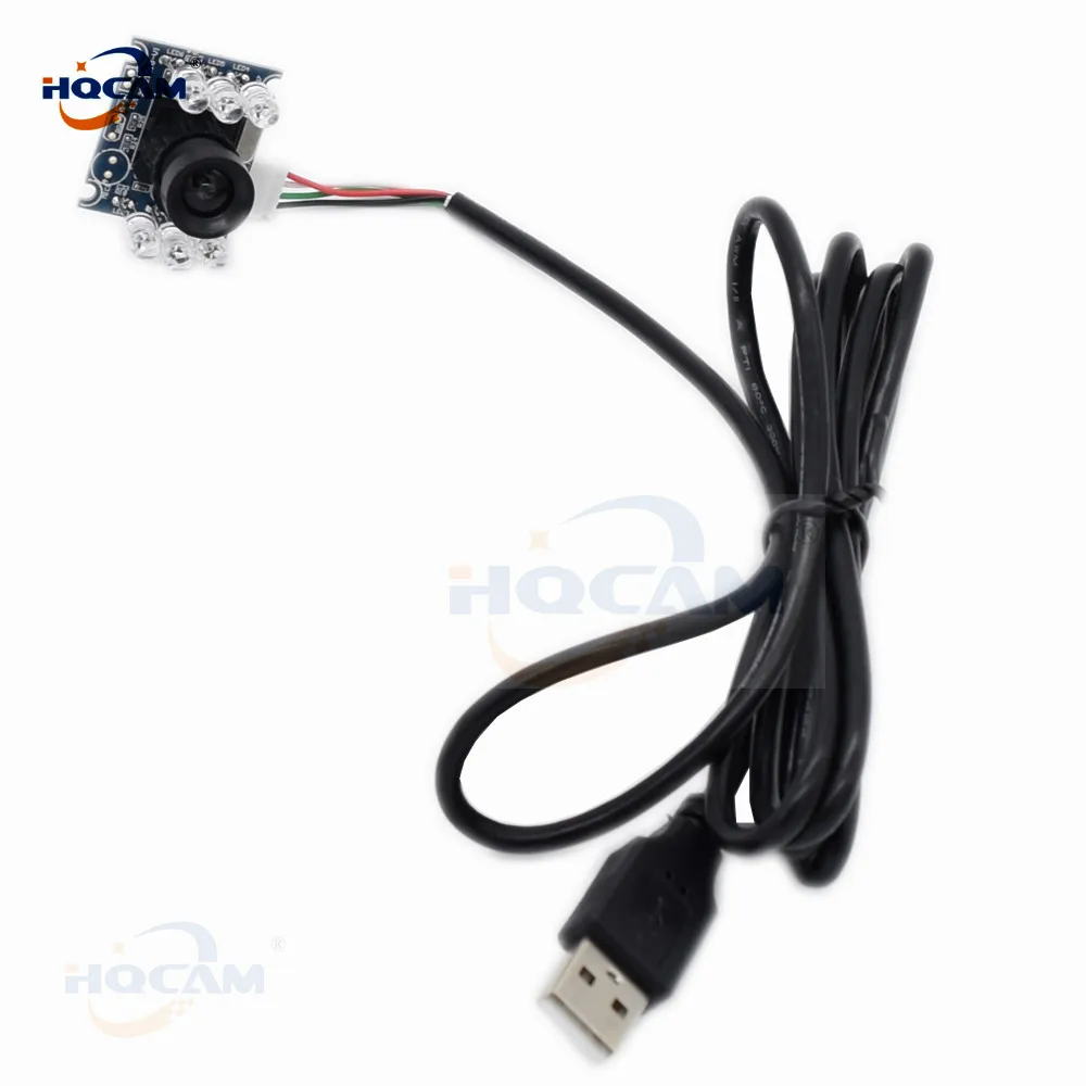 Imagem -04 - Hqcam-câmera de Vigilância Mini Câmera com Código qr Usb Infravermelho Visão Noturna Webcam hd Peças 720 nm Placa Led