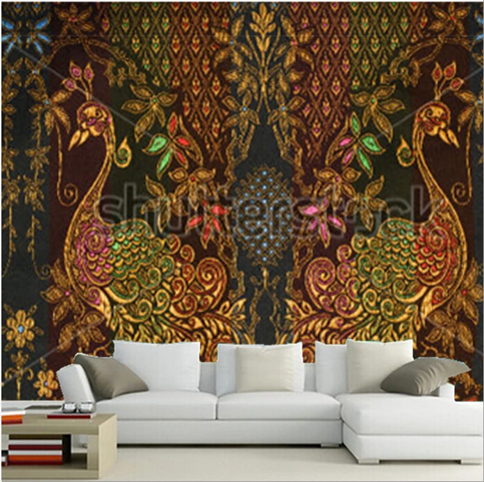 

The custom 3D murals,Beautiful Golden Peacock murals papel de parede,living room sofa TV wall bedroom wall paper