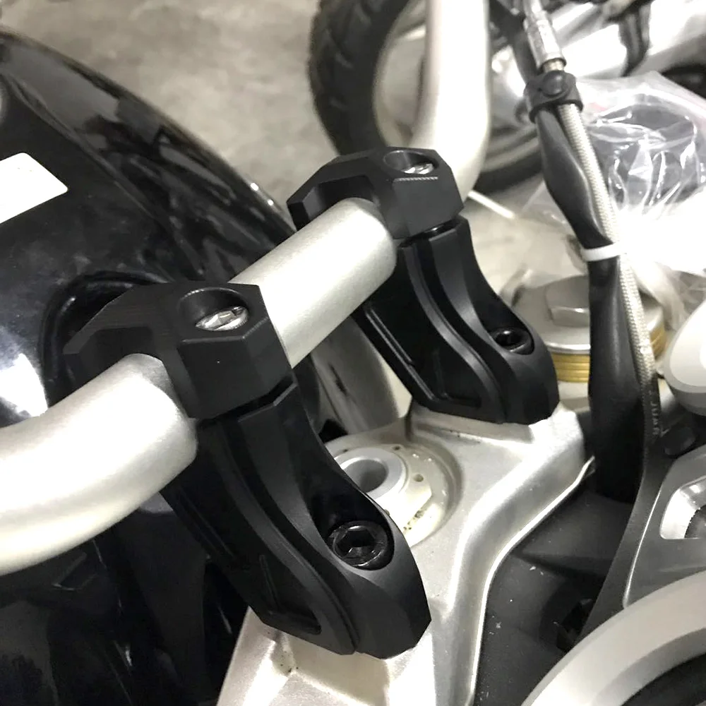 

Motorcycle Handlebar Riser Clamp Moto Handle Bar Extend Adapter Accessories for BMW R NINET 2014-2017 2014 2015 2016 2017